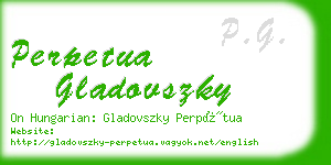 perpetua gladovszky business card